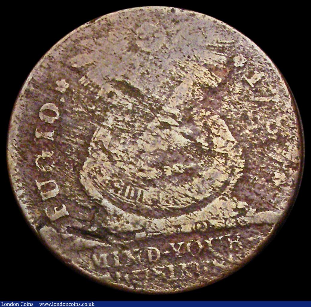 London Coins : A193 : Lot 955 : USA Cent 1787 Fugio Fair-VG