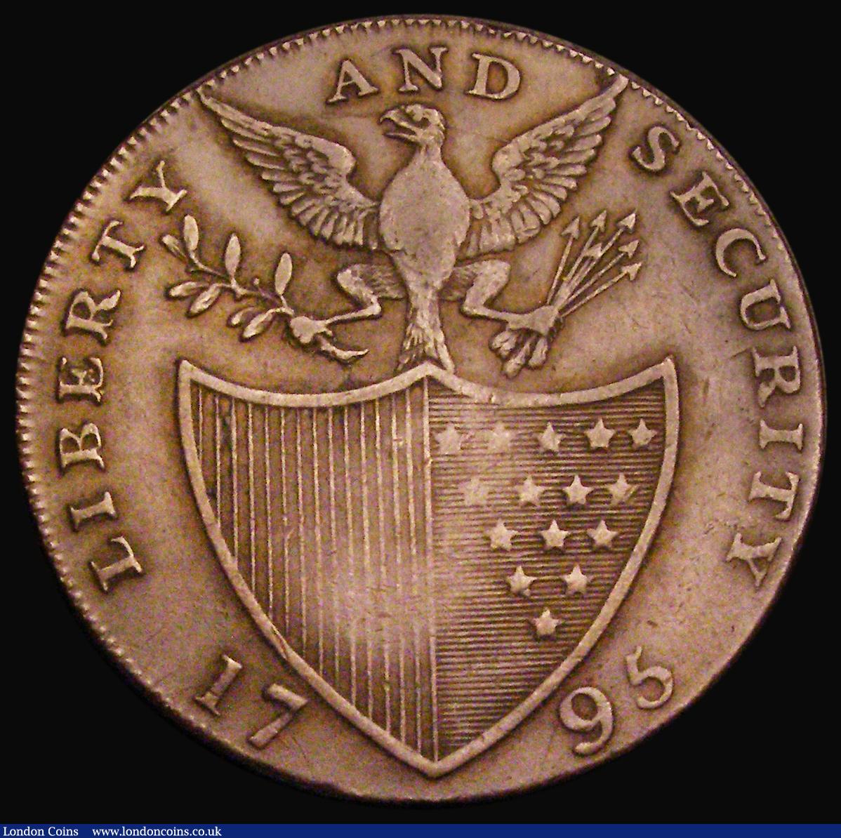 London Coins : A193 : Lot 956 : USA Cent Washington 1795 Liberty and Security, Washington bust right, BIRMINGHAM edge, copper bold V...