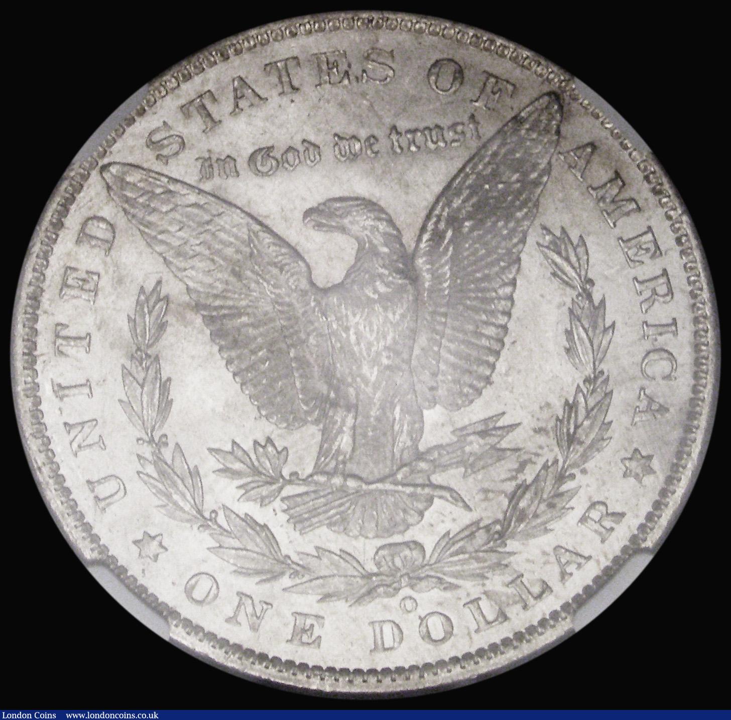 London Coins : A193 : Lot 960 : USA Dollar 1885 O Morgan Silver Dollar NGC MS64 choice and desirable thus