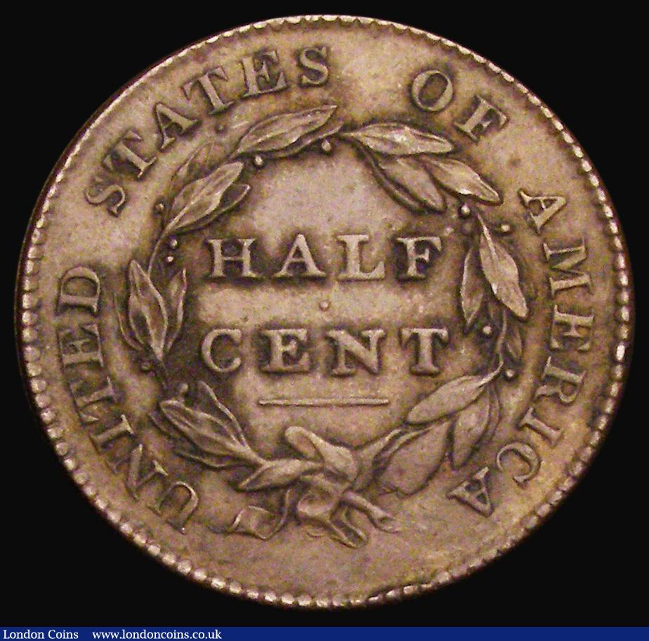 London Coins : A193 : Lot 967 : USA Half Cent 1825 pleasant and bold VF