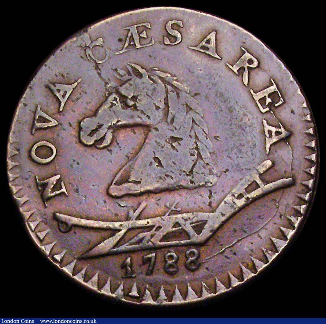 London Coins : A193 : Lot 974 : USA New Jersey Copper 1788 with horses head facing left Fine and a scarce type