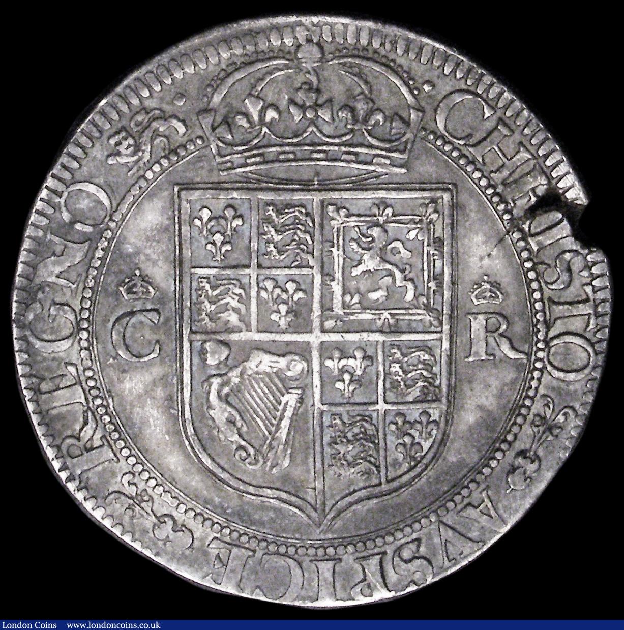 London Coins : A194 : Lot 1007 : Halfcrown Charles I York Mint with EBOR below horse S.2867 mintmark Lion, weight 14.4 grams VF with ...
