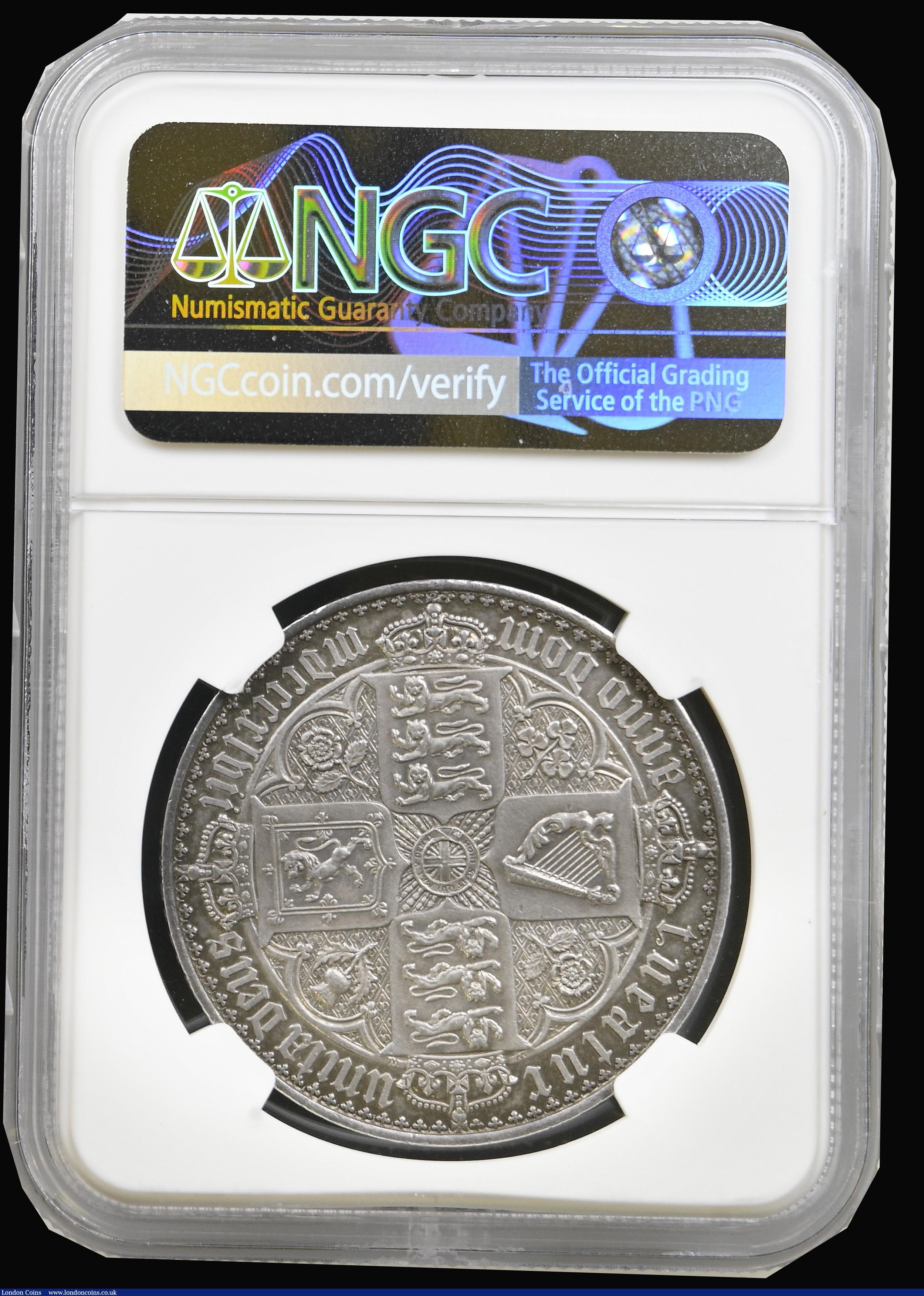 London Coins : A194 : Lot 1101 : Crown 1847 Gothic ESC 288 UNDECIMO NGC PF55