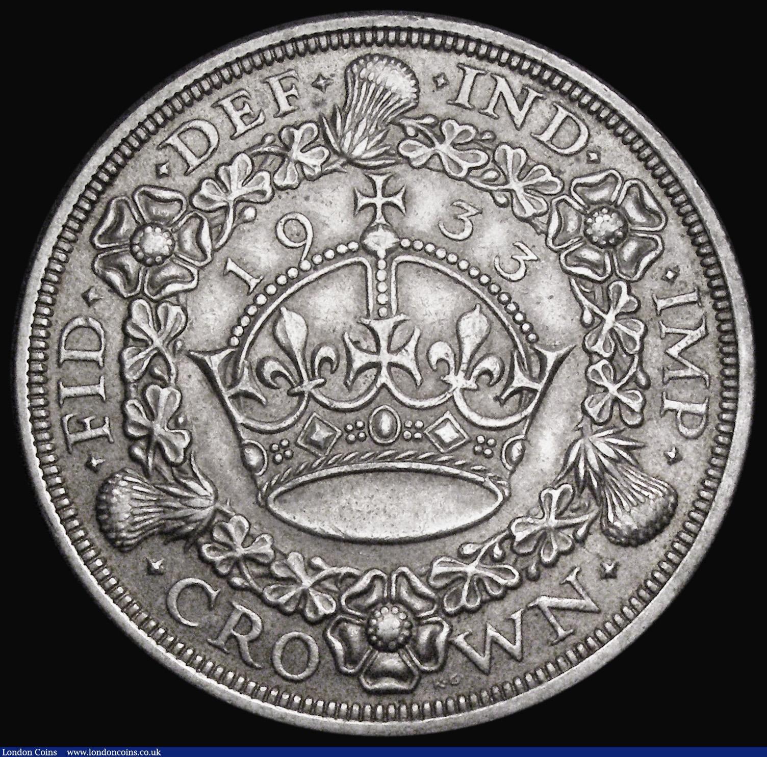 London Coins : A194 : Lot 1128 : Crown 1933 ESC 373, Bull 3644 EF or near so