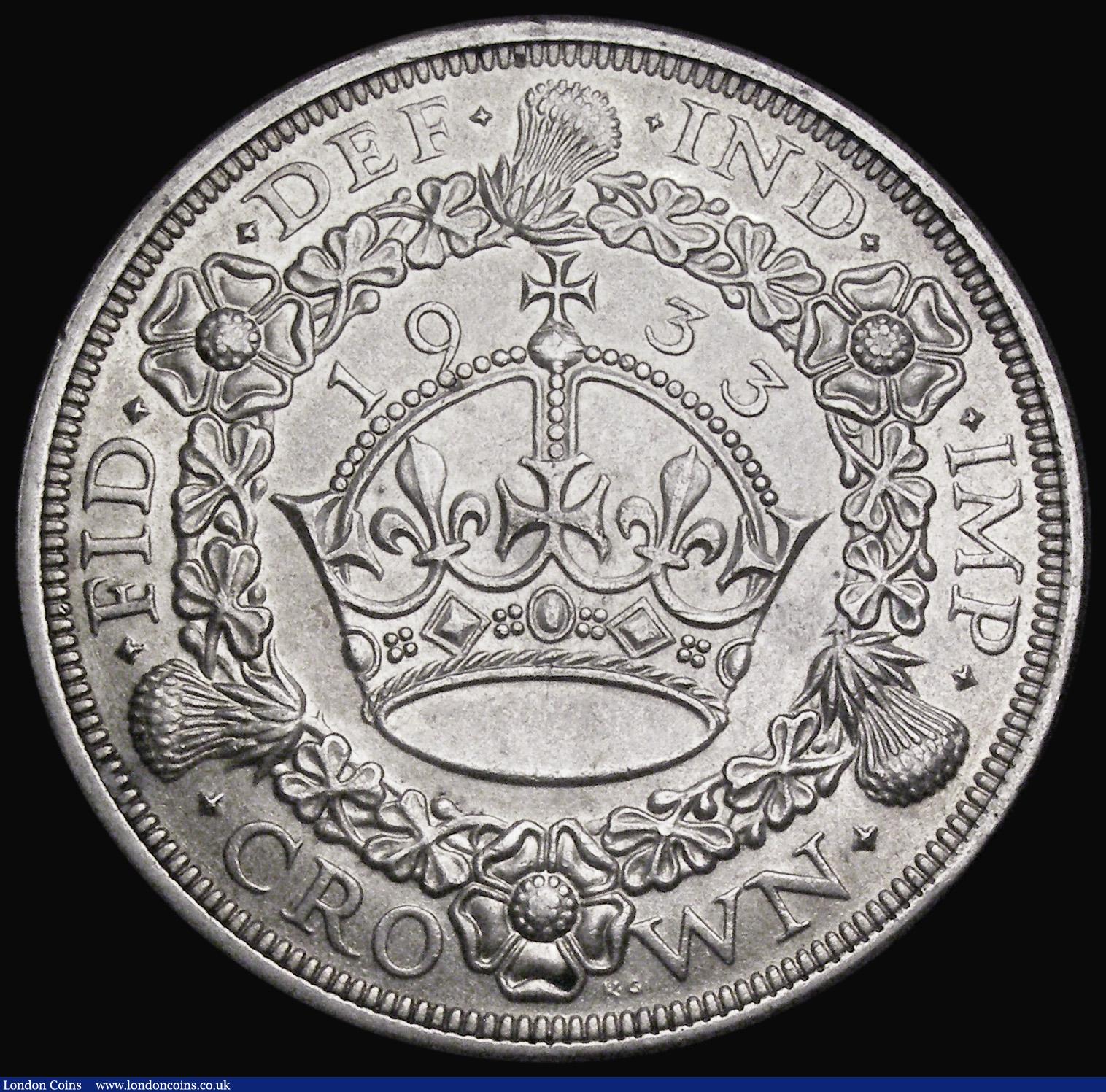 London Coins : A194 : Lot 1129 : Crown 1933 ESC 373, Bull 3644 EF/AU