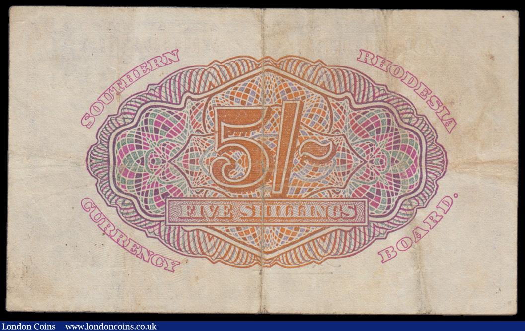 London Coins : A194 : Lot 116 : Southern Rhodesia 5 Shillings dated 1st Jan.1948, George VI at right  Pick8Ab, VF some light dirt re...