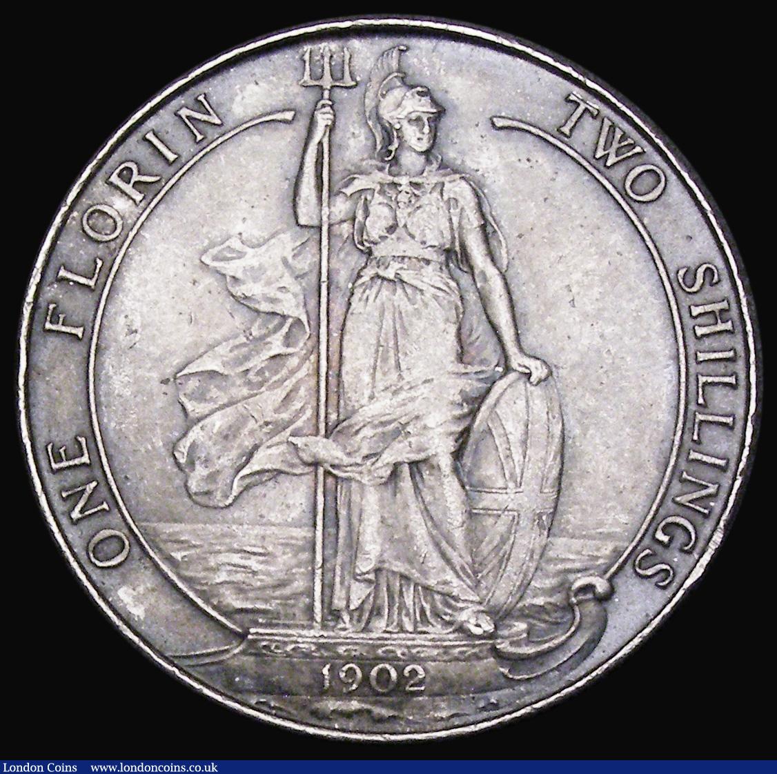 London Coins : A194 : Lot 1210 : Florin 1902 Currency Issue ESC 919 Unc or near so with a pleasing tone