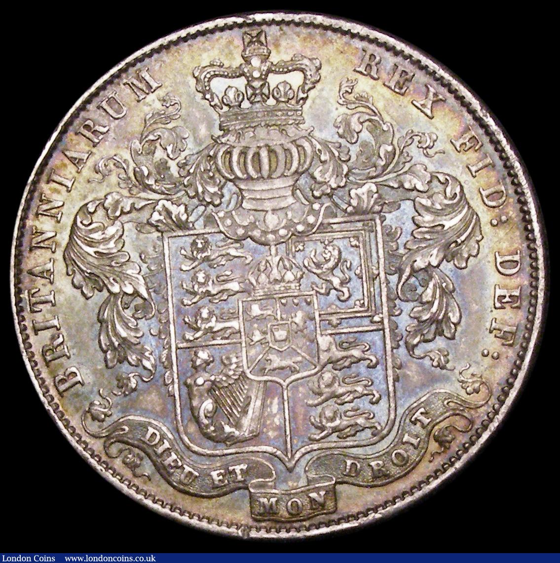 London Coins : A194 : Lot 1298 : Halfcrown 1825 ESC 642, Bull 2371 AU with a pleasing tone