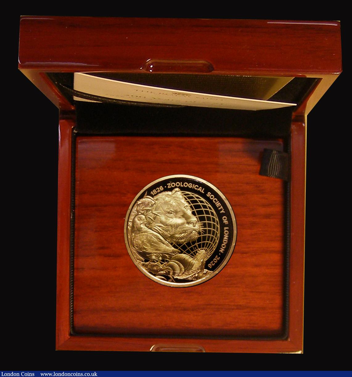 London Coins : A194 : Lot 229 : Two Pounds 2026 Zoological Society of London Gold Proof cased as issued with certificate and booklet...