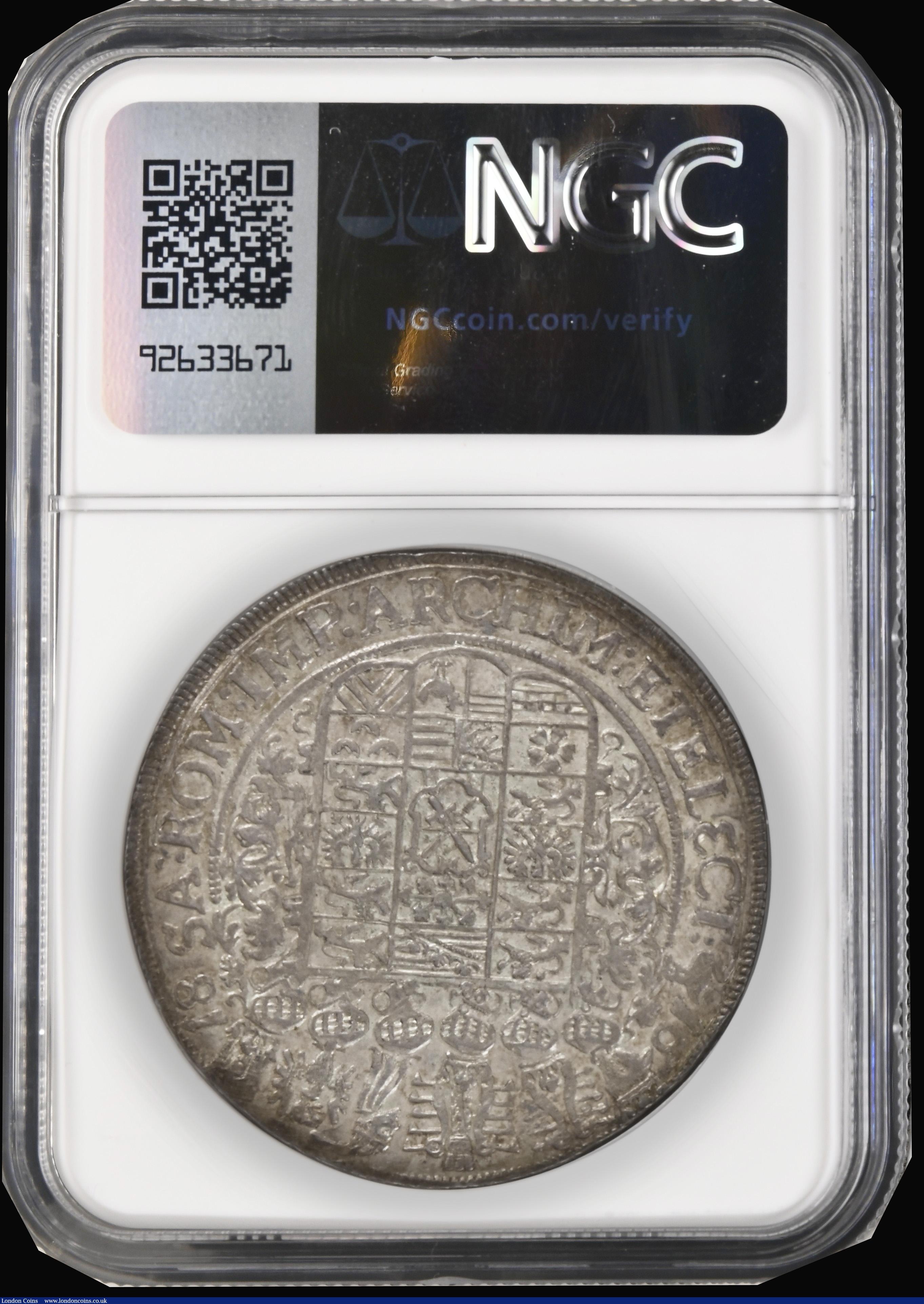 London Coins : A194 : Lot 552 : German States - Saxony Thaler 1618 Johanne Georg Dav 7591 a choice example of this early type and gr...