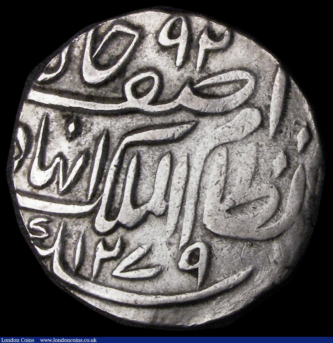 London Coins : A194 : Lot 576 : India - Hyderabad Rupee AH1279 VF