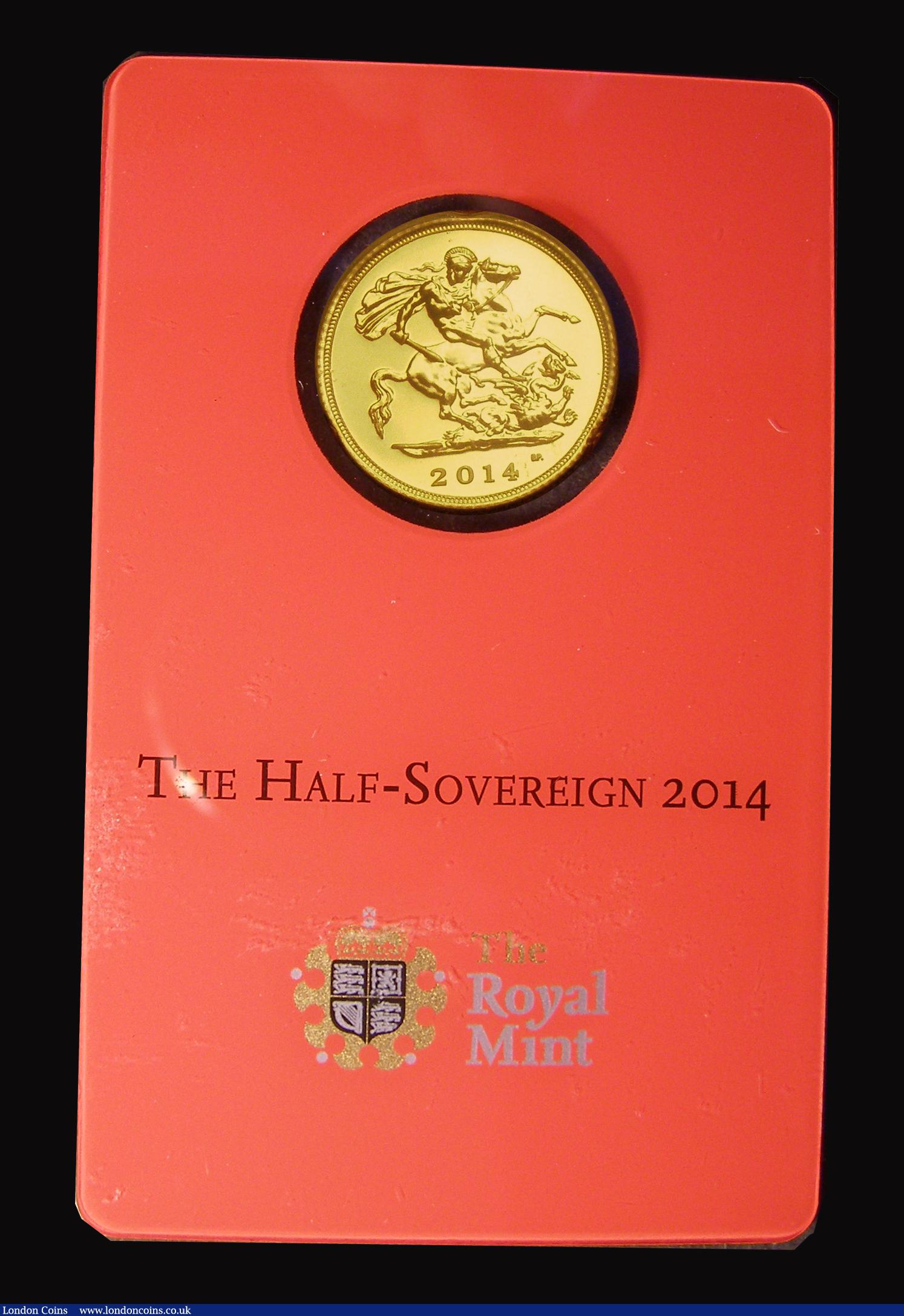 London Coins : A194 : Lot 589 : India Half Sovereign 2014 with I mint mark BU in the Royal Mint plastic card of issue