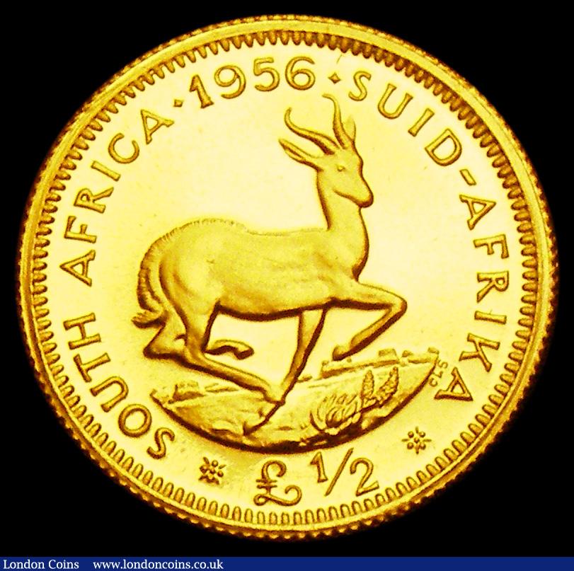 London Coins : A194 : Lot 724 : South Africa Half Pound 1956 Gold Proof KM#53 FDC and a scarce date