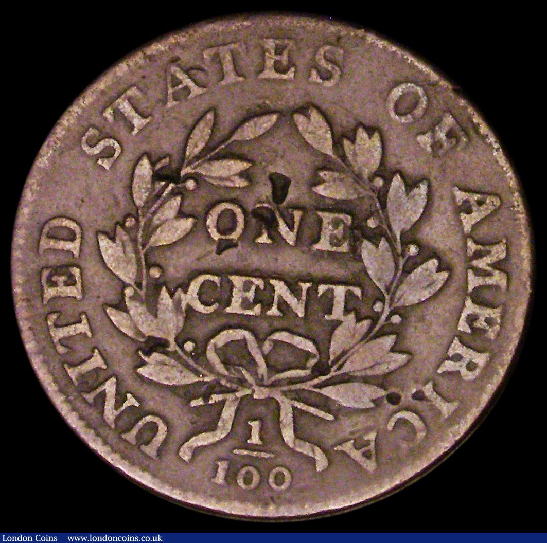 London Coins : A194 : Lot 756 : USA Cent 1798 Style 2 hair VG/Near Fine with some contact marks reverse fields