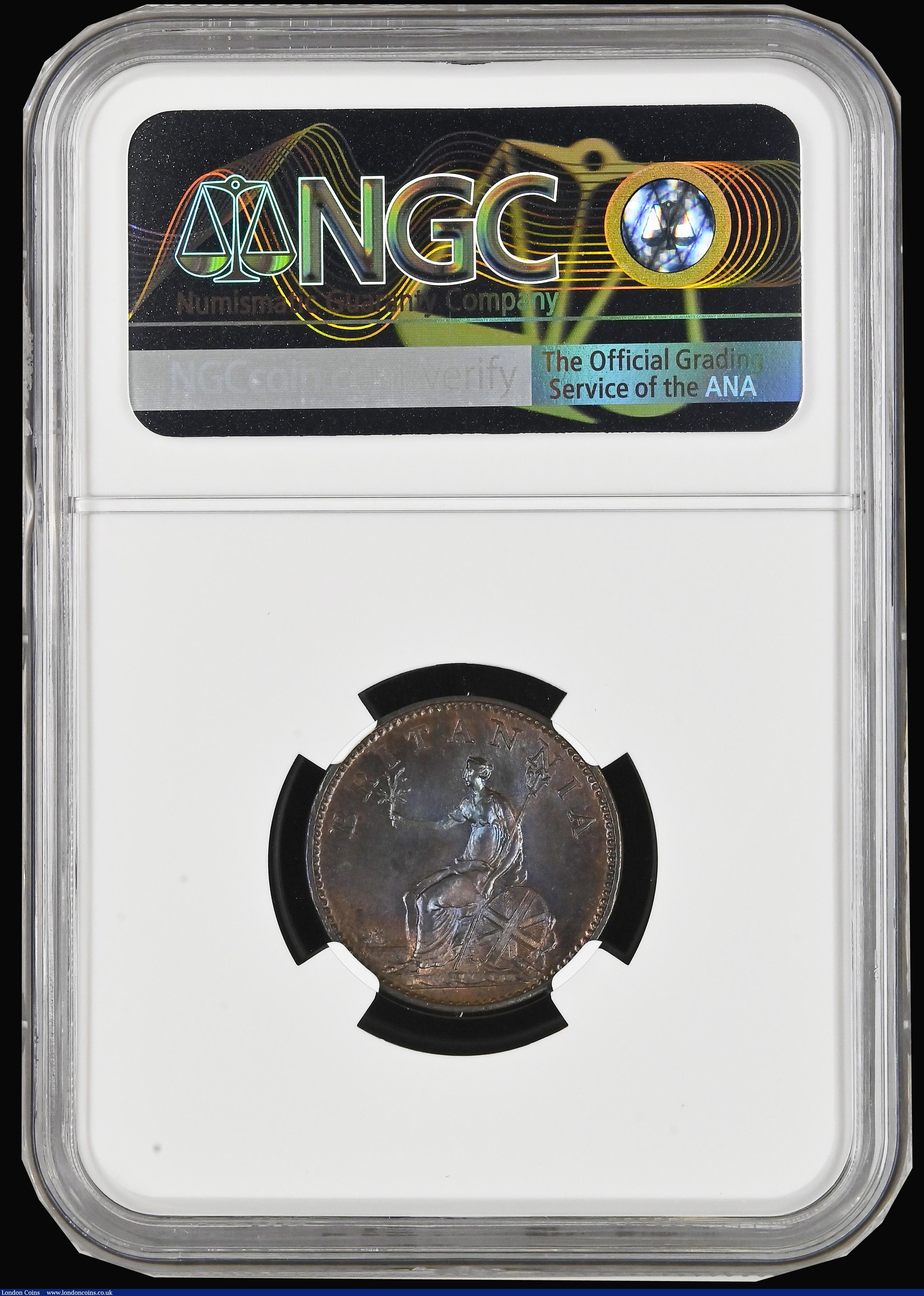 London Coins : A194 : Lot 959 : Farthing 1806 Peck 1396 NGC MS64 BN