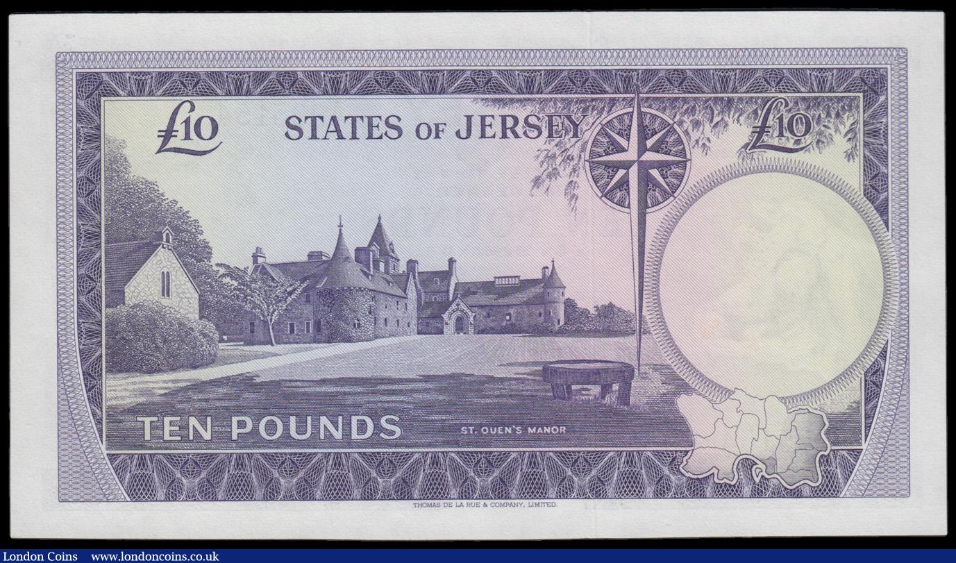 London Coins : A194 : Lot 99 : Jersey The States of Jersey 10 Pounds ND (1963) Pick 10a (BY JE31) signature J. Clennet titled Treas...