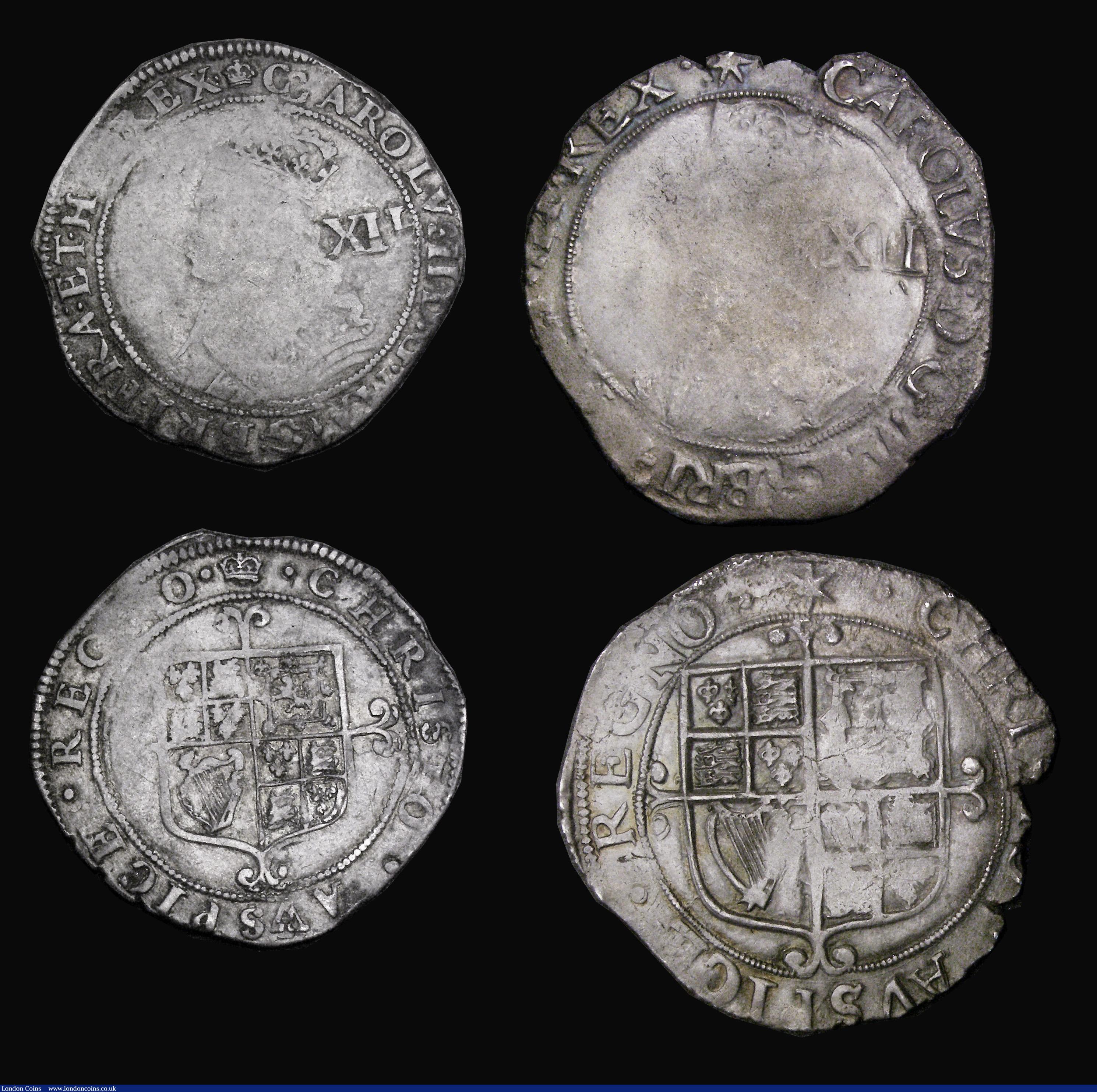 London Coins : A194 : Lot 994 : Charles I in low grades Halfcrowns (2), Shillings (2)