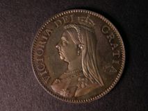 London Coins : A122 : Lot 1629 : Halfcrown 1884 Pattern ESC 742, Davies 636, struck in silver on a 32mm flan, Obverse:...