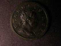 London Coins : A122 : Lot 1664 : Halfpenny 1717 R of BRITANNIA over B and unlisted as such by Peck, we note there was no example ...
