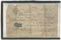 London Coins : A122 : Lot 192 : One pound Henry Hase white B201a dated 13th October 1808, very faint watermark, multiple tea...