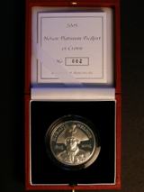 London Coins : A122 : Lot 729 : Five Pound Crown Nelson 2007 Platinum Proof Piedfort 94.2 grammes of .9995 Platinum FDC cased as iss...