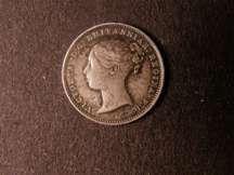 London Coins : A124 : Lot 1013 : Threepence 1867 ESC 2074 Davies 1286 dies 2A EF toned