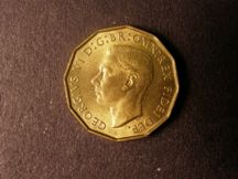 London Coins : A124 : Lot 181 : Brass Threepence 1950 Peck 2394 Lustrous UNC with a small tone spot on the 0 of the date, Rare i...