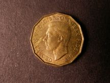 London Coins : A124 : Lot 182 : Brass Threepence 1951 Peck 2396 UNC with a colourful and attractive tone, rare in high grade