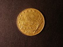 London Coins : A124 : Lot 1985 : Turkey 100 Kurush AH1293 Year 31 NVF ex-edge mount