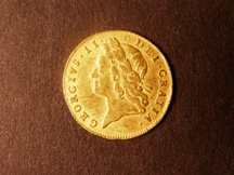 London Coins : A124 : Lot 2075 : Half Guinea 1732 VF with some light surface scuffing, a scarce issue, we were surprised to n...