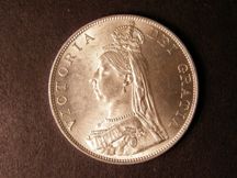 London Coins : A124 : Lot 248 : Double Florin 1888 ESC 397A Inverted 1 in VICTORIA Lustrous UNC with a few light surface marks