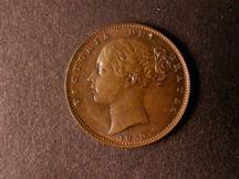 London Coins : A124 : Lot 269 : Farthing 1852 Peck 1574 GEF with some contact marks, scarce