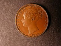 London Coins : A124 : Lot 270 : Farthing 1853 Bronzed Proof with reverse inverted Peck 1576 nFDC