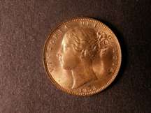London Coins : A124 : Lot 273 : Farthing 1853 WW Raised Peck 1575 UNC with almost full lustre, a few scattered spots barely detr...