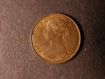 London Coins : A124 : Lot 285 : Farthing 1863 Freeman 509 dies 3+B variety with dot below lighthouse A/UNC with lustre