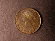 London Coins : A124 : Lot 286 : Farthing 1863 Freeman 509 dies 3+B variety with dot below lighthouse GEF the obverse with slightly u...