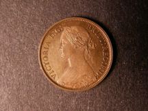 London Coins : A124 : Lot 293 : Farthing 1868 Bronze Proof Freeman 520 dies 3+B toned About FDC with good lustre and a few scattered...