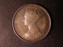 London Coins : A124 : Lot 324 : Florin 1852 ii over i. ESC 807A GVF toned