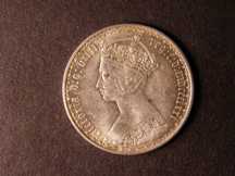 London Coins : A124 : Lot 341 : Florin 1871 ESC 837 Davies 753 dies 3A Die Number 65 GEF with lustre