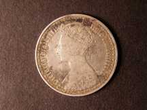 London Coins : A124 : Lot 351 : Florin 1879 ESC 850 42 Arcs with no WW About Fine Rare
