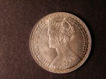 London Coins : A124 : Lot 361 : Florin 1887 Gothic 46 Arcs ESC 866 Lustrous A/UNC, Rare