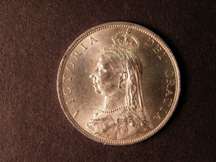 London Coins : A124 : Lot 365 : Florin 1890 ESC 872 Davies 817 dies 3D with harp and date crosses almost to beads Lustrous UNC with ...