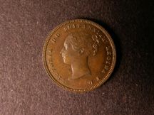 London Coins : A124 : Lot 419 : Half Farthing 1853 Copper Proof Peck 1601 chocolate nFDC scarce