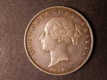 London Coins : A124 : Lot 435 : Halfcrown 1848 8 over 6 ESC 681A VF/GVF Rare
