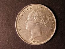 London Coins : A124 : Lot 445 : Halfcrown 1876 ESC 699 GEF/AU with some light surface marks on the obverse