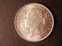 London Coins : A124 : Lot 446 : Halfcrown 1877 ESC 700 AU/UNC and lustrous scarce in this high grade