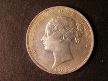 London Coins : A124 : Lot 454 : Halfcrown 1885 ESC 713 UNC the reverse with reflective fields