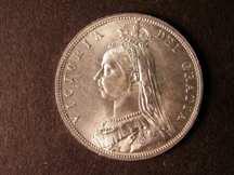 London Coins : A124 : Lot 456 : Halfcrown 1887 Jubilee Head ESC 719 Davies 641 dies 2A Lustrous UNC
