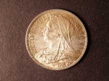 London Coins : A124 : Lot 474 : Halfcrown 1901 ESC 735 UNC and nicely toned, formerly in an NGC holder and graded MS64