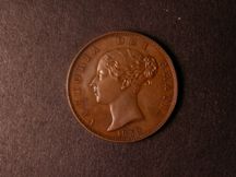 London Coins : A124 : Lot 509 : Halfpenny 1839 Bronzed Proof with Reverse upright Peck 1523 toned nFDC with a couple of tiny surface...